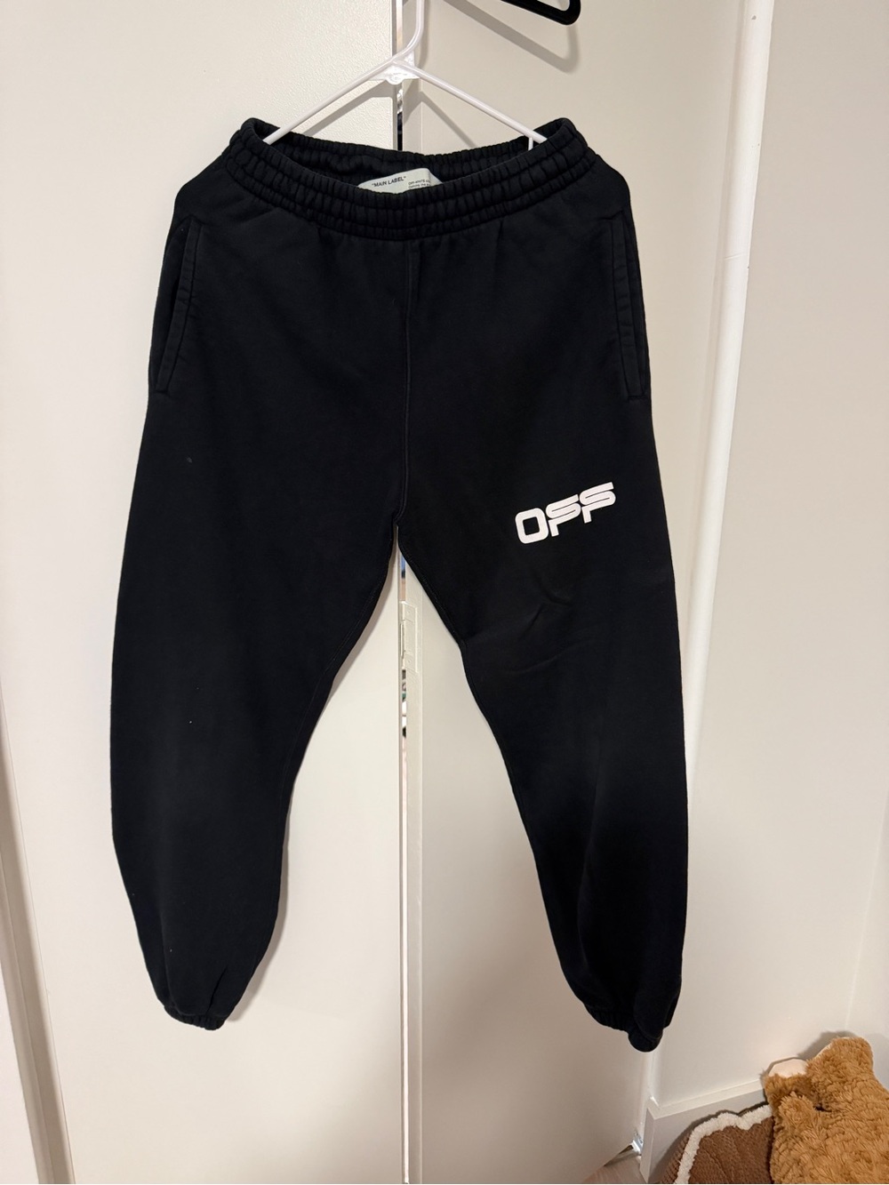 Off-White Black Jogger Sweatpants with White OFF Logo